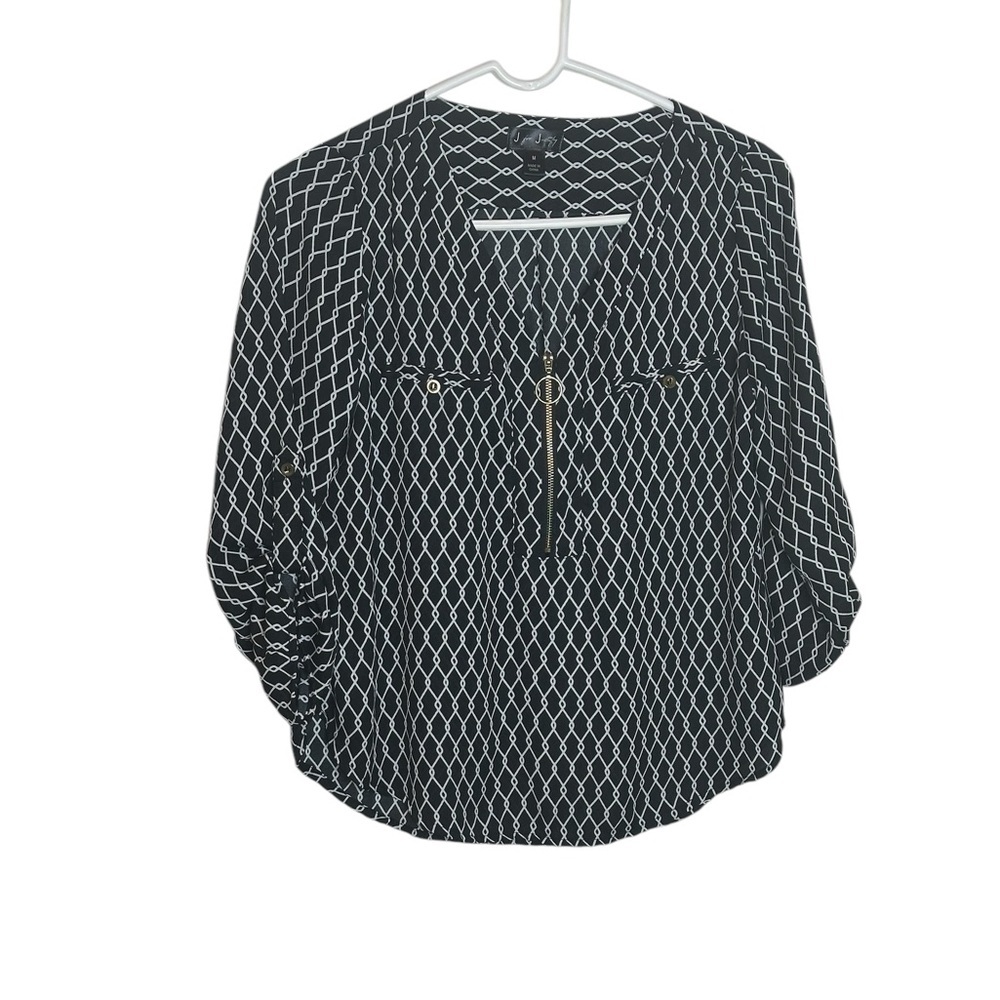 J FOR JUSTIFY RING ZIPPER FRONT SIZE M - Picture 1 of 7